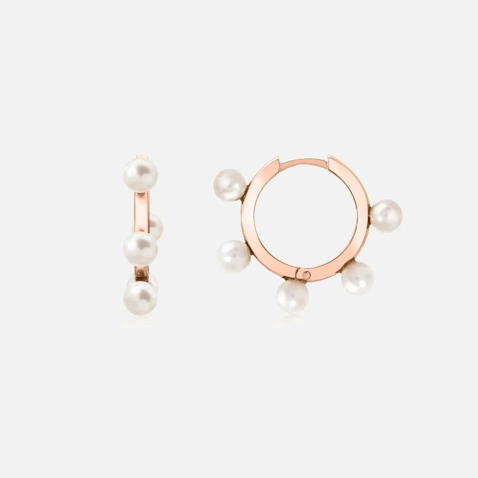 Quintet Pearl Hoops