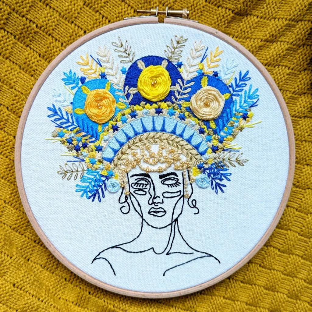 "Melissa" Flower Crown Embroidery Kit