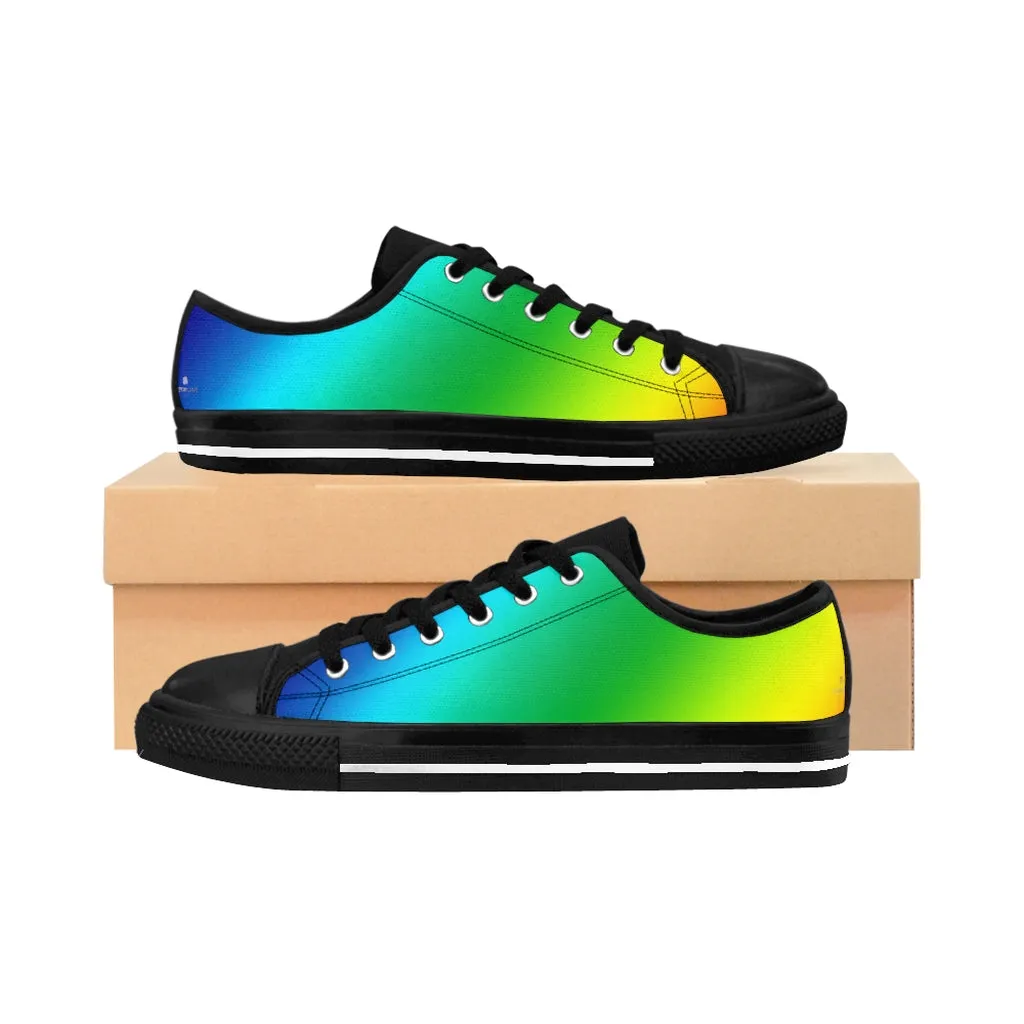 Rainbow Gay Pride Men's Sneakers, Colorful Gay Pride Best Low Top Designer Shoes For Men (US Size: 7-14)