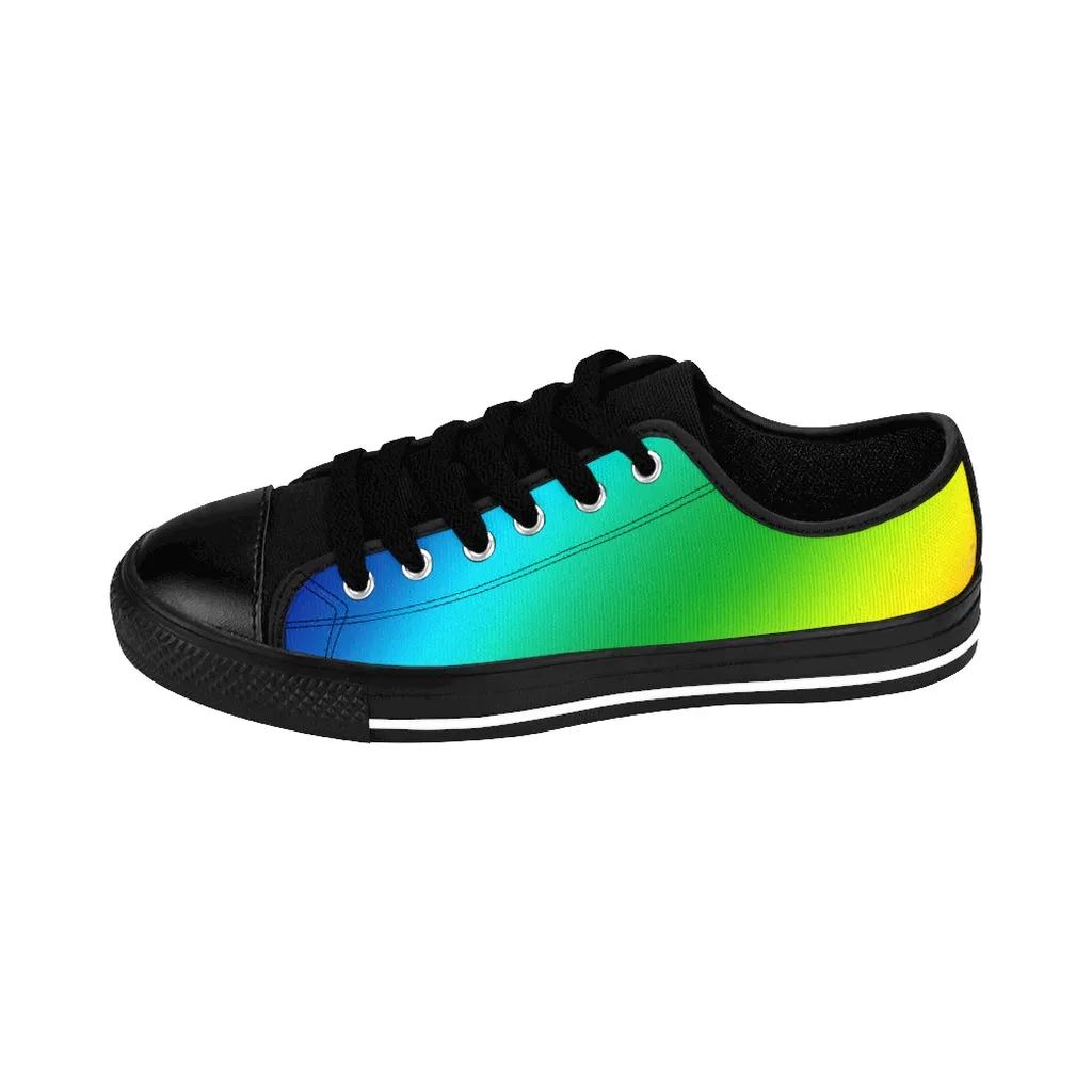 Rainbow Gay Pride Men's Sneakers, Colorful Gay Pride Best Low Top Designer Shoes For Men (US Size: 7-14)