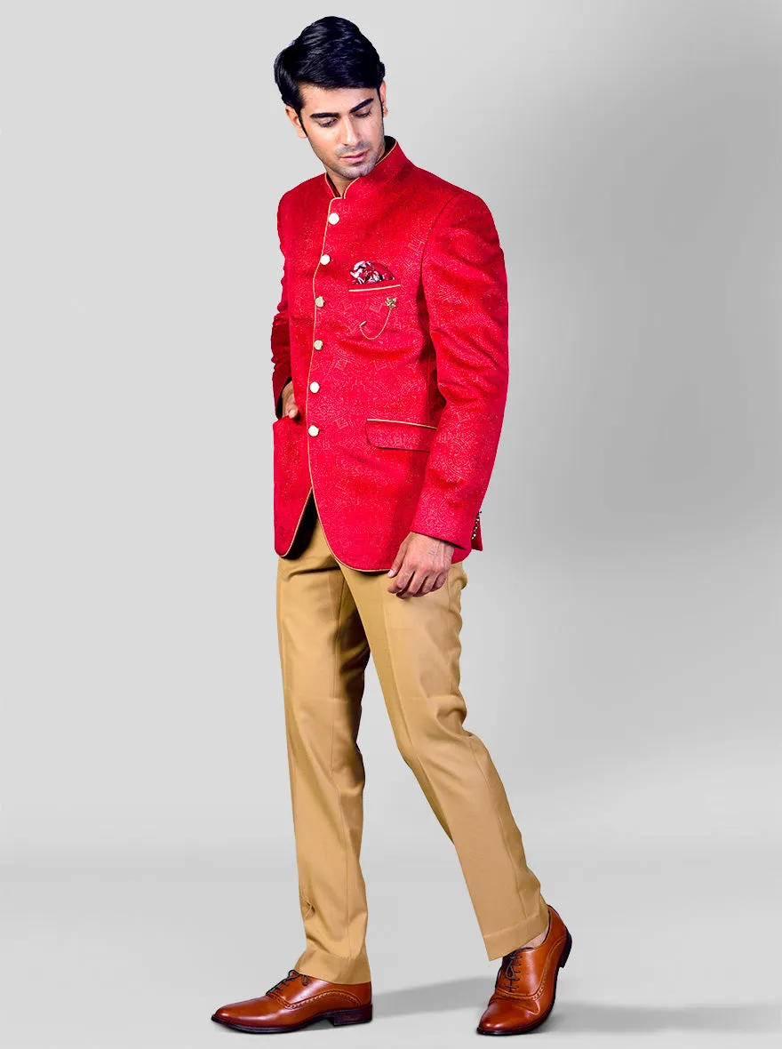 Red Jodhpuri Suit | JadeBlue