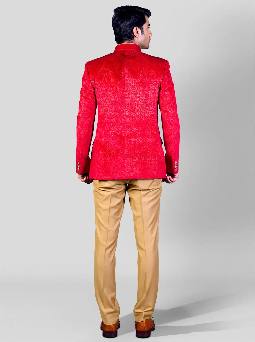 Red Jodhpuri Suit | JadeBlue