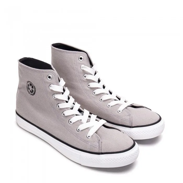 Redo PET Grey Vegan Mid-Top Vulcanized Sneakers