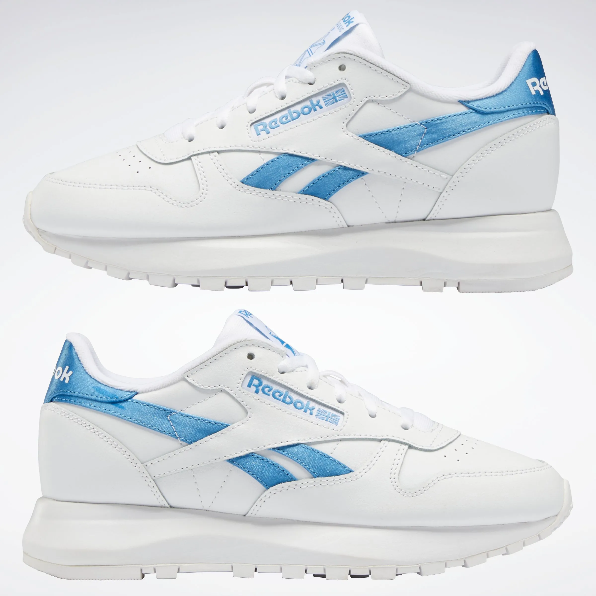 Reebok Footwear Women Classic Leather Sp Shoes Ftwwht/Ftwwht/Essblu