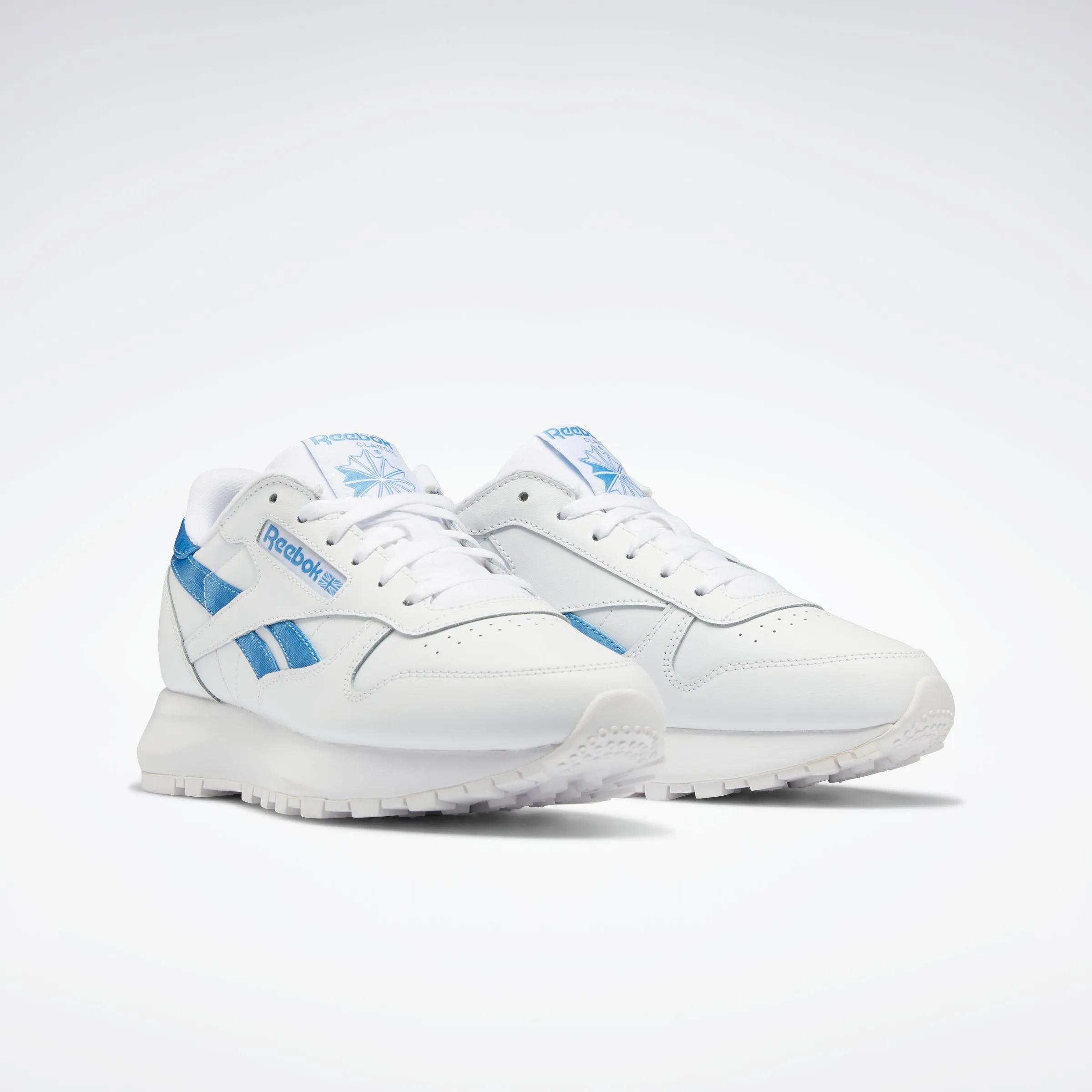 Reebok Footwear Women Classic Leather Sp Shoes Ftwwht/Ftwwht/Essblu