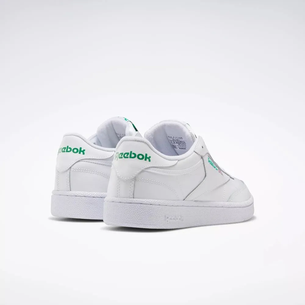 Reebok "Club C 85" Shoes - White / Green