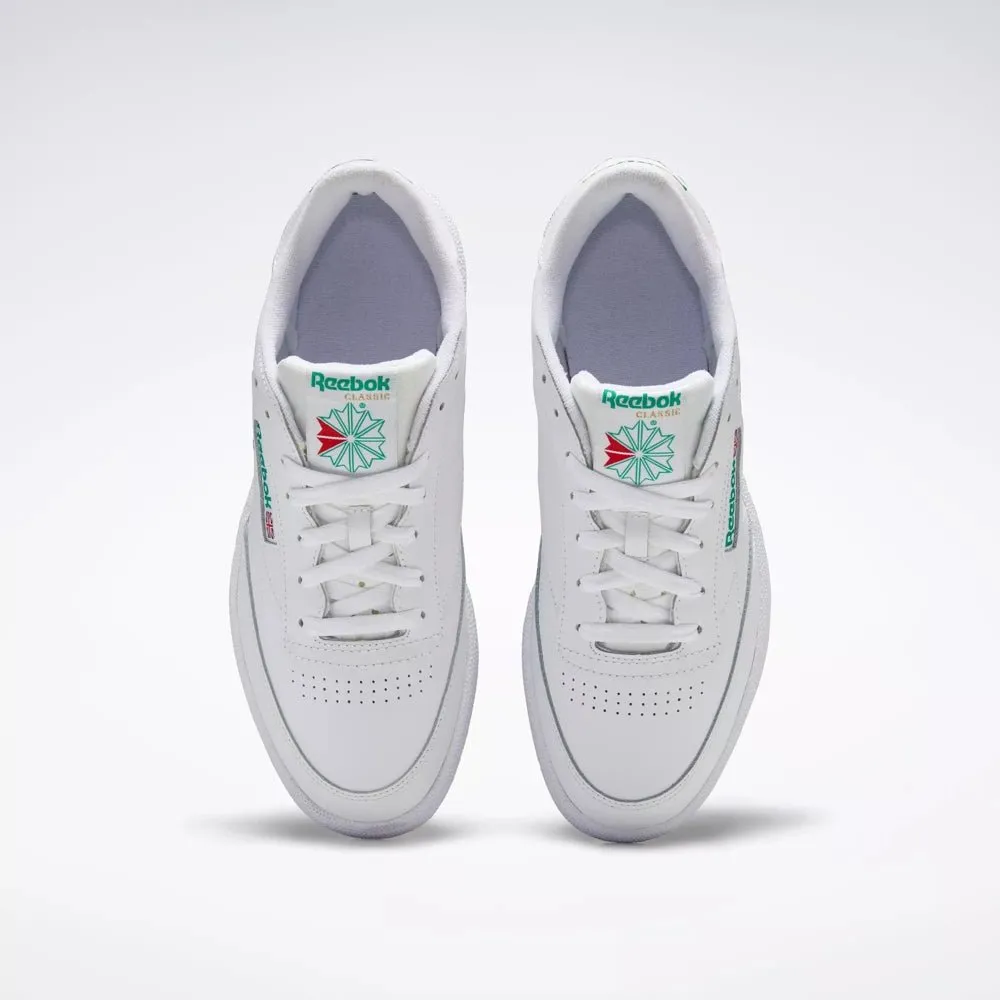 Reebok "Club C 85" Shoes - White / Green