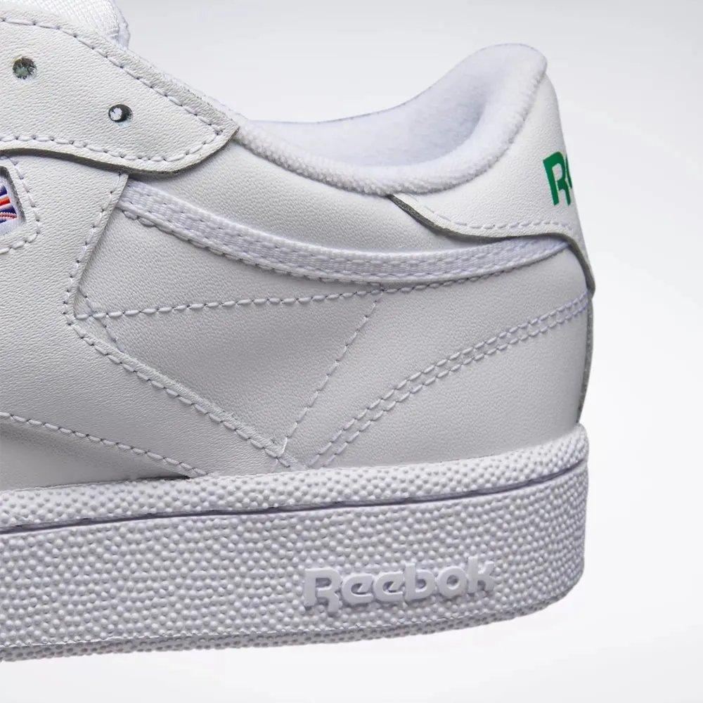 Reebok "Club C 85" Shoes - White / Green