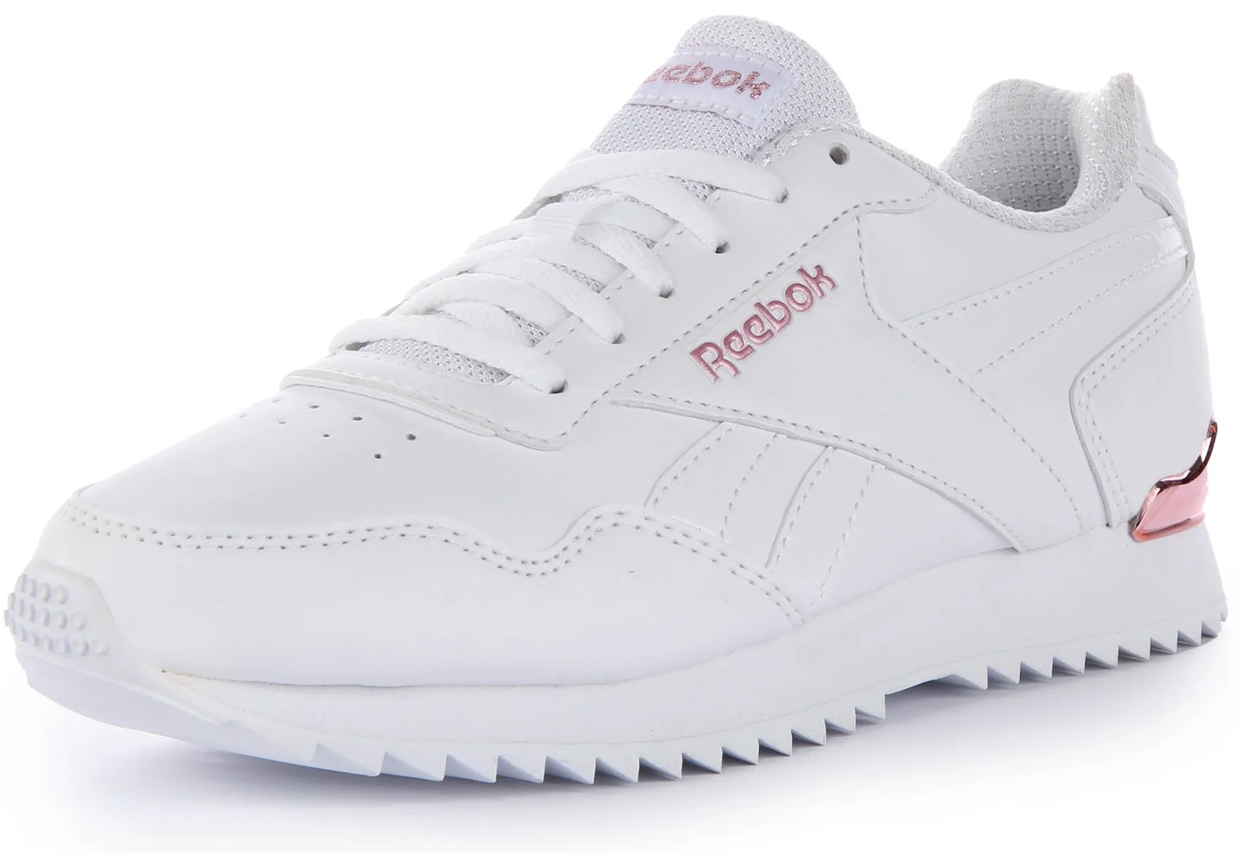 Reebok Royal Glide Rip In White Rose Gold