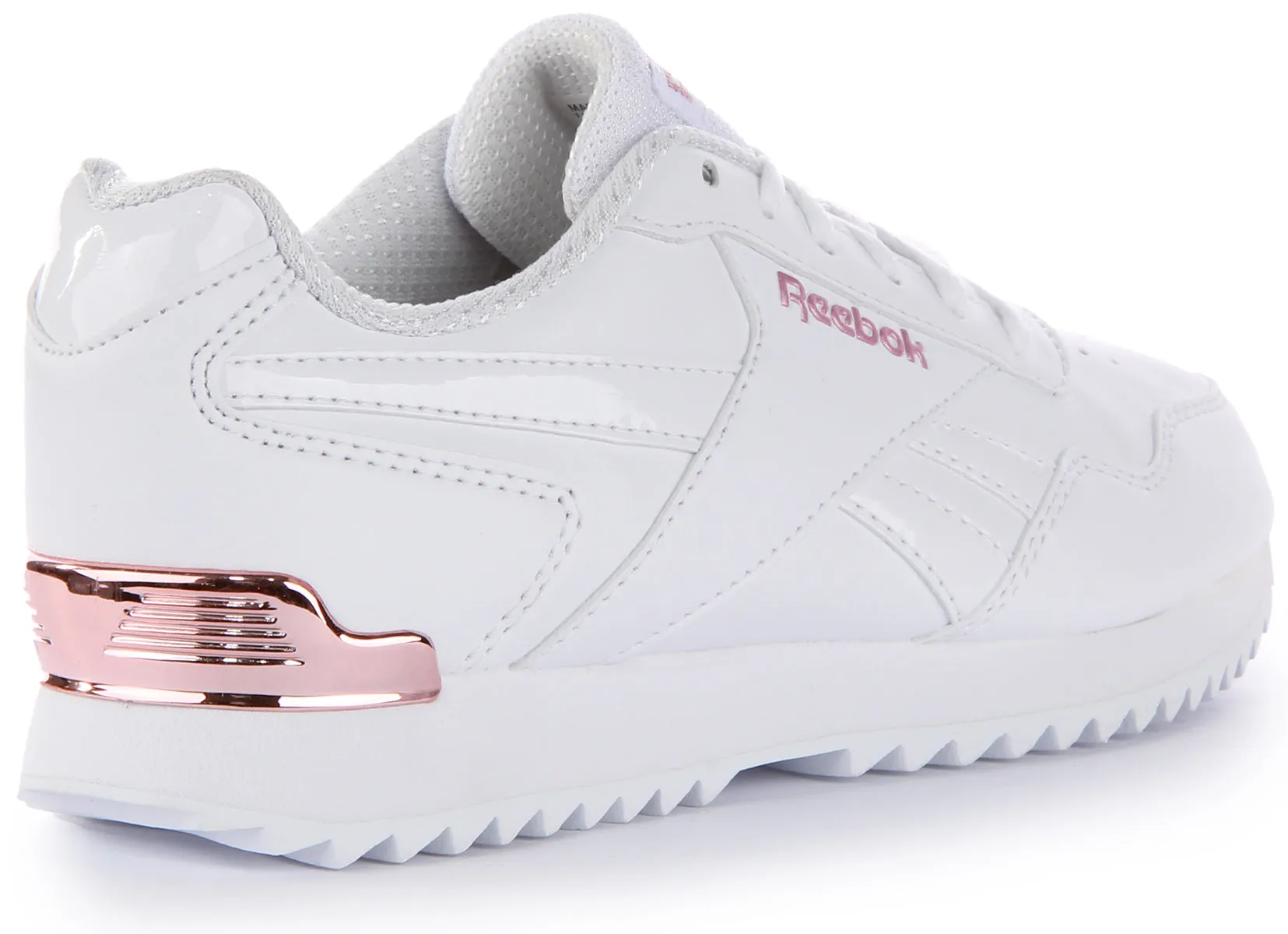 Reebok Royal Glide Rip In White Rose Gold