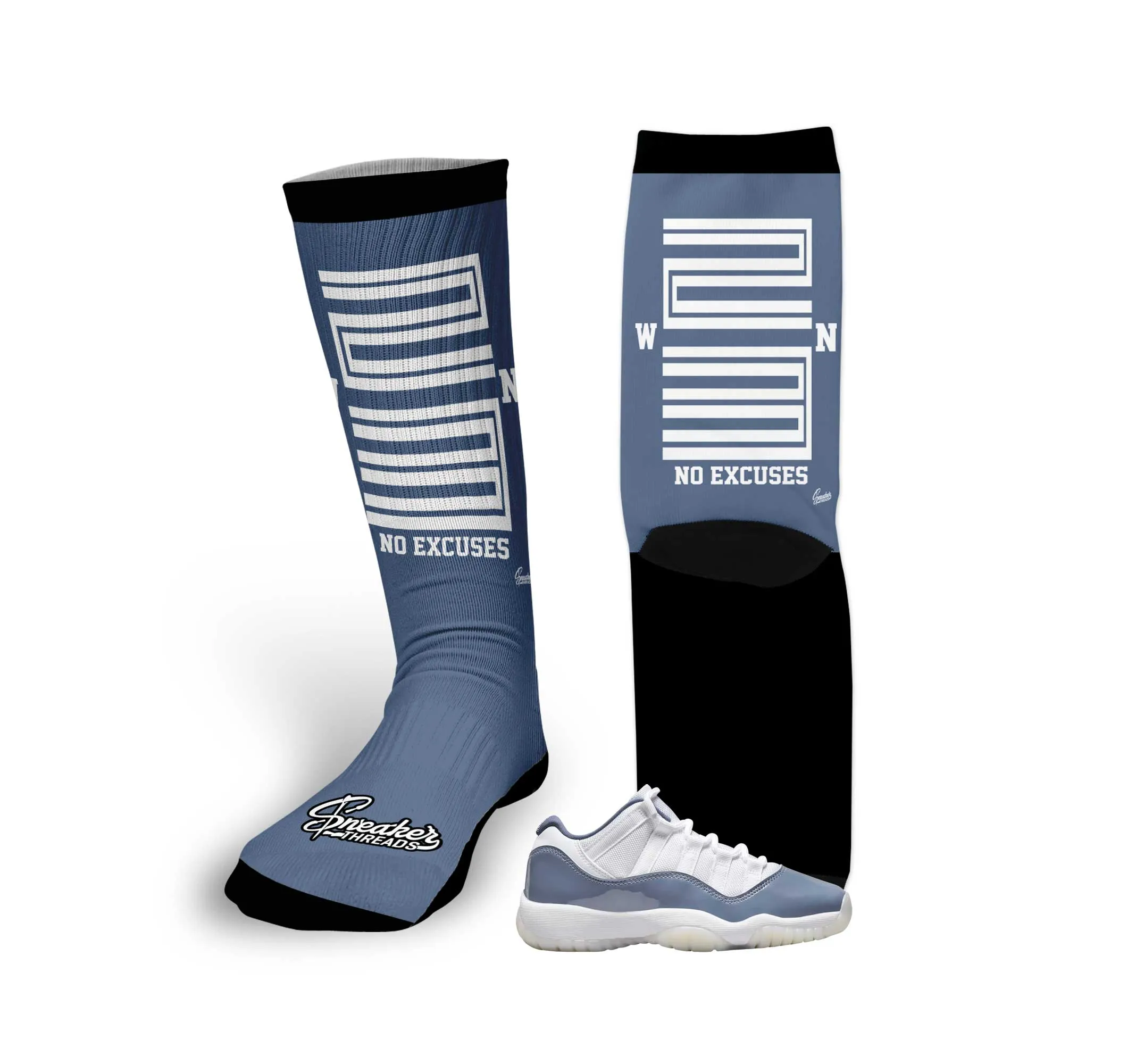 Retro 11 Low Diffused Blue Win 23 Socks