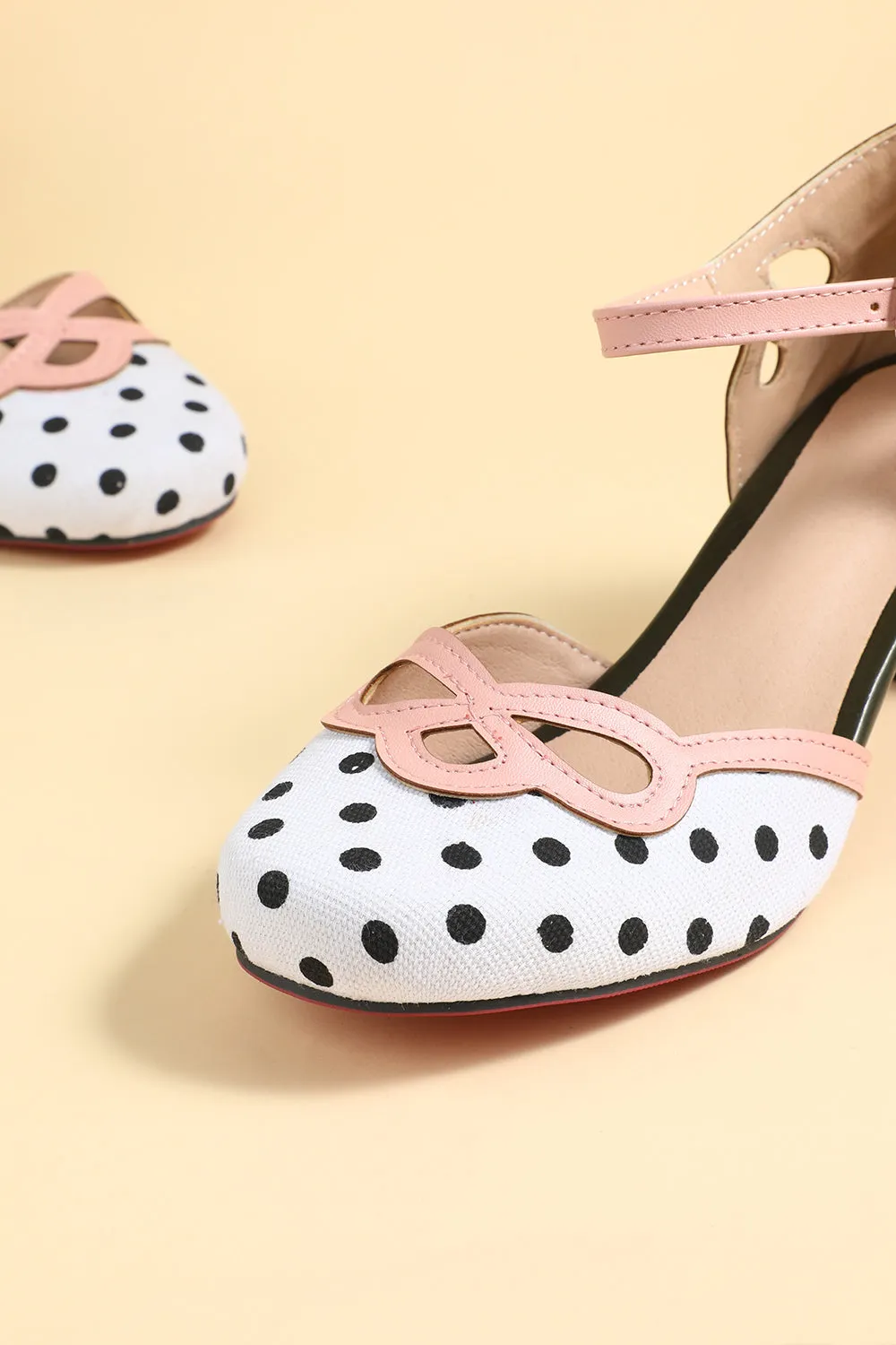 Retro Black White Dots Shoes