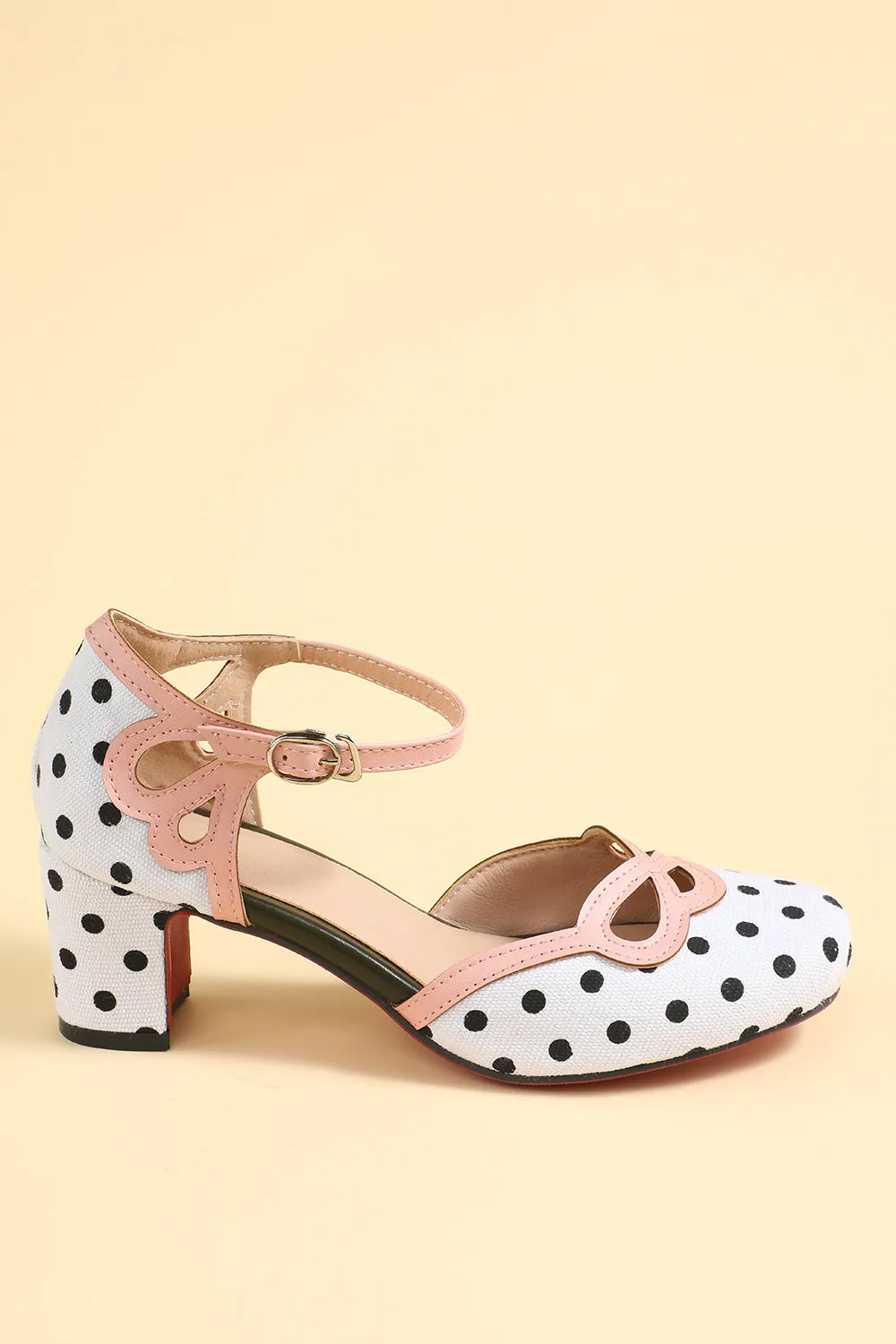 Retro Black White Dots Shoes