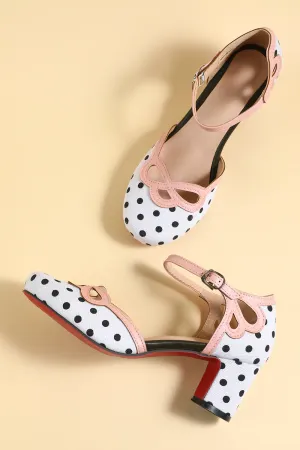 Retro Black White Dots Shoes