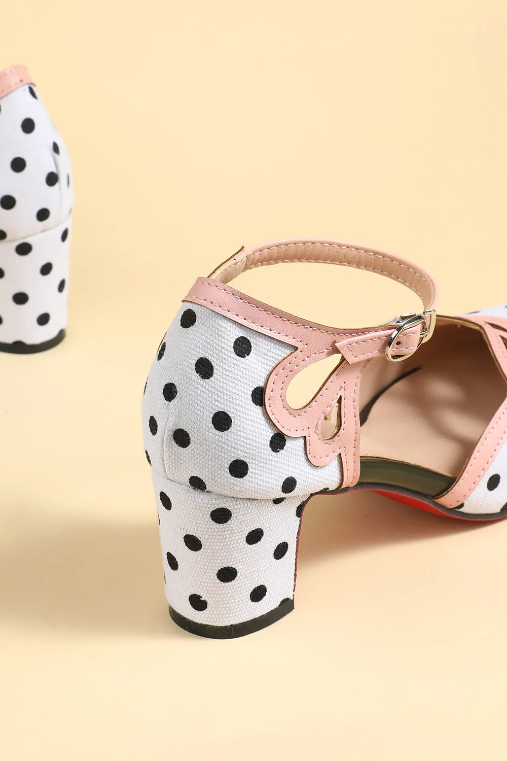 Retro Black White Dots Shoes