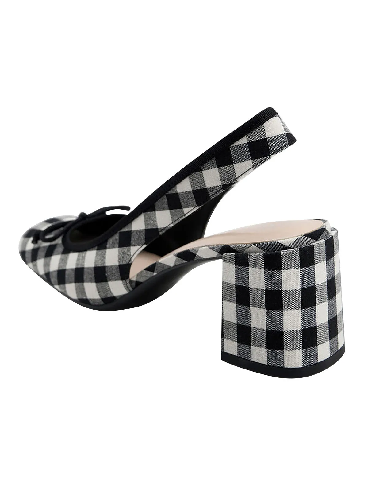 Retro Mary Jane Plaid Chunky Heel Shoes