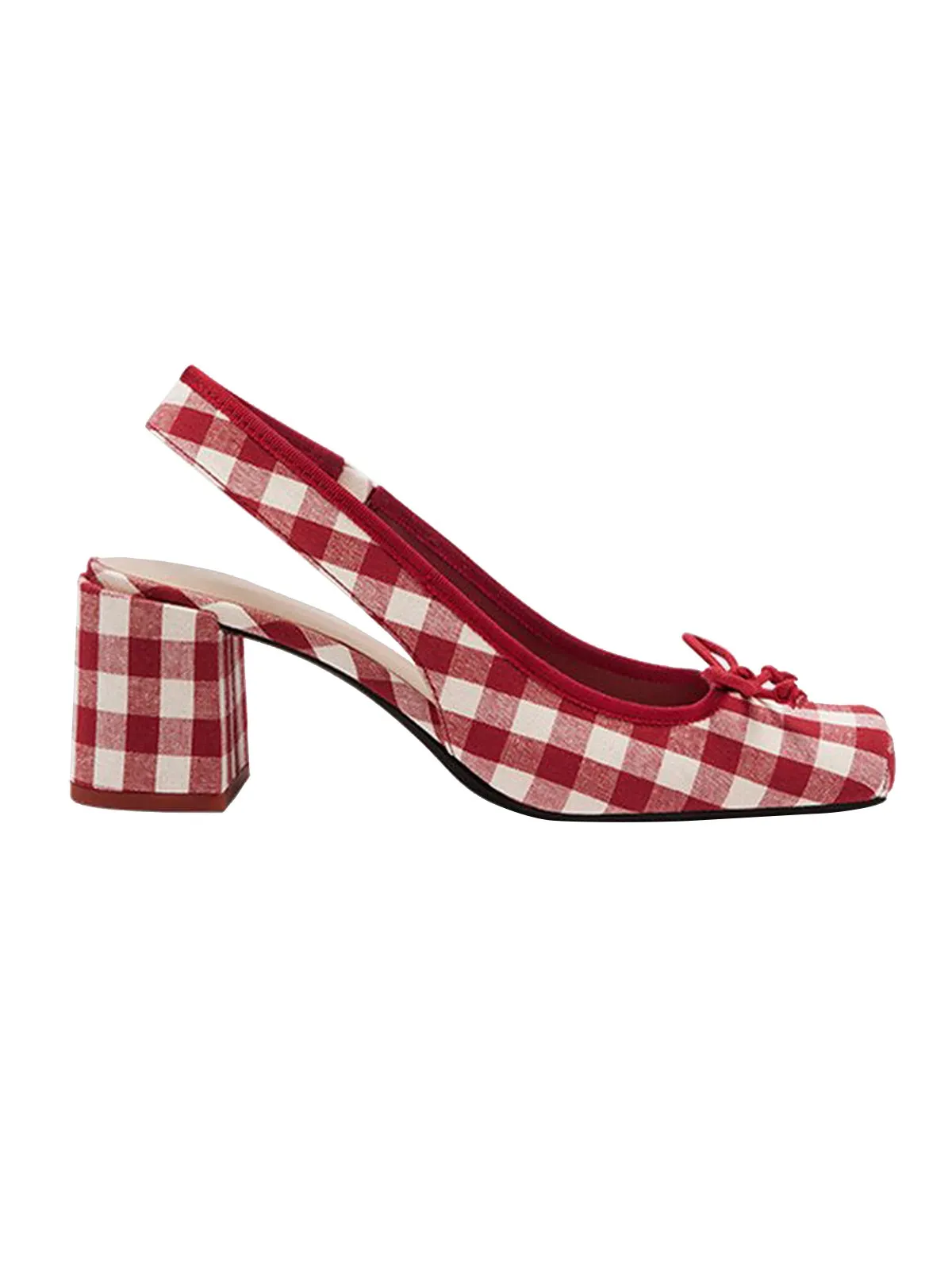 Retro Mary Jane Plaid Chunky Heel Shoes