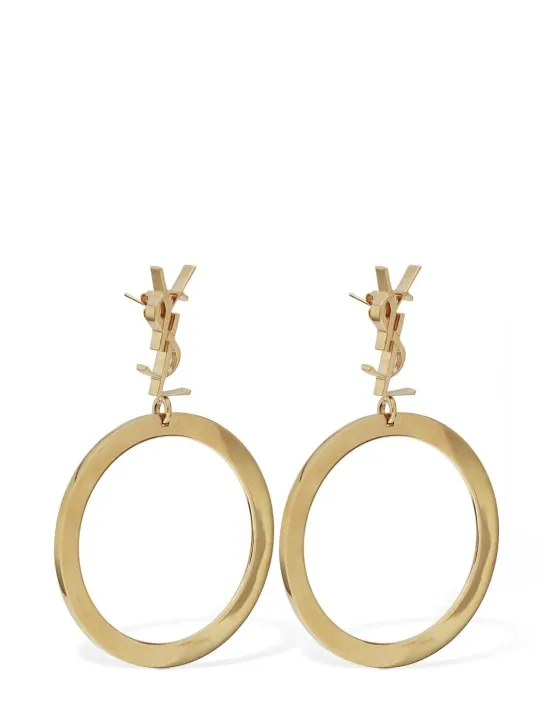 Saint Laurent   Brass hoop earrings 