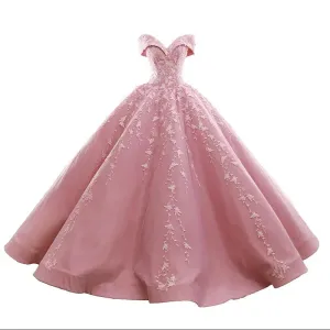 Sakura's Ball Gown Lace Off Shoulder Sweetheart Gowns