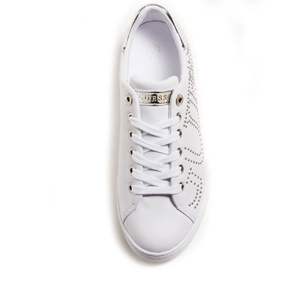 Scarpe Donna GUESS Sneakers Bianche con Borchie Linea Razz