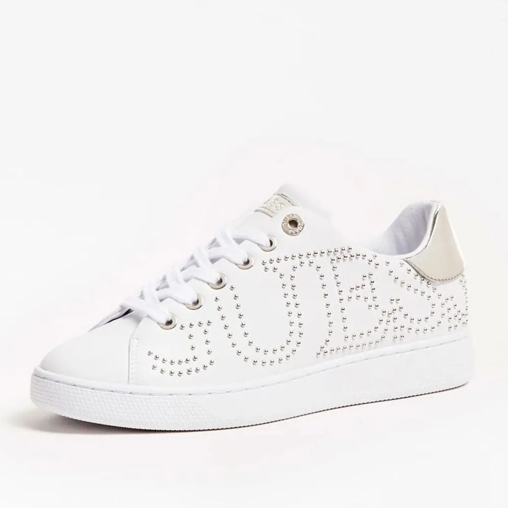 Scarpe Donna GUESS Sneakers Bianche con Borchie Linea Razz