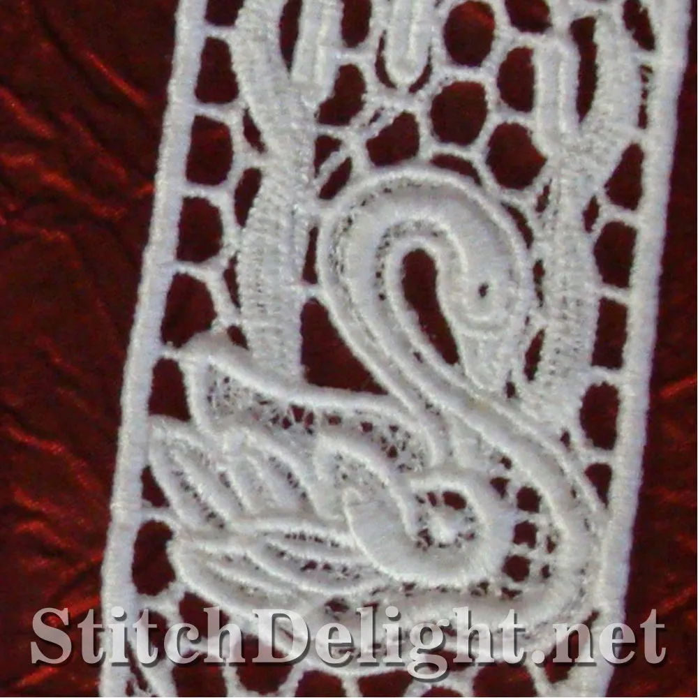 SD0865 Monogram Swan Bookmarks