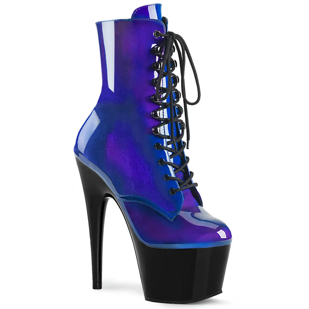 Shiny Sexy Blue Pole Dancer Boots