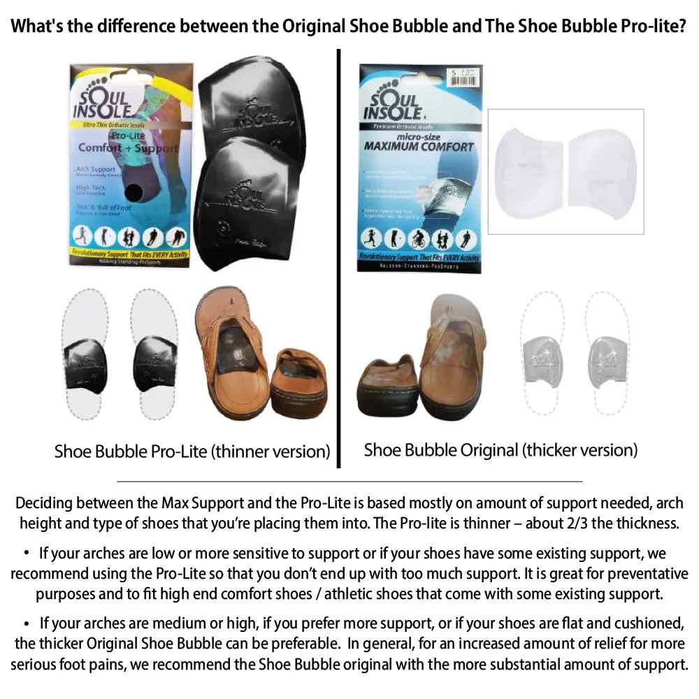 Shoe Bubble Pro-Lite Orthotic (washable/re-usable)