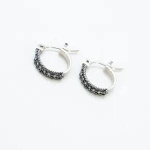 Silver Wayan Hoops