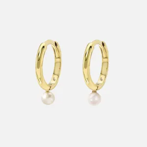 Single Pearl Hoop - 11  mm