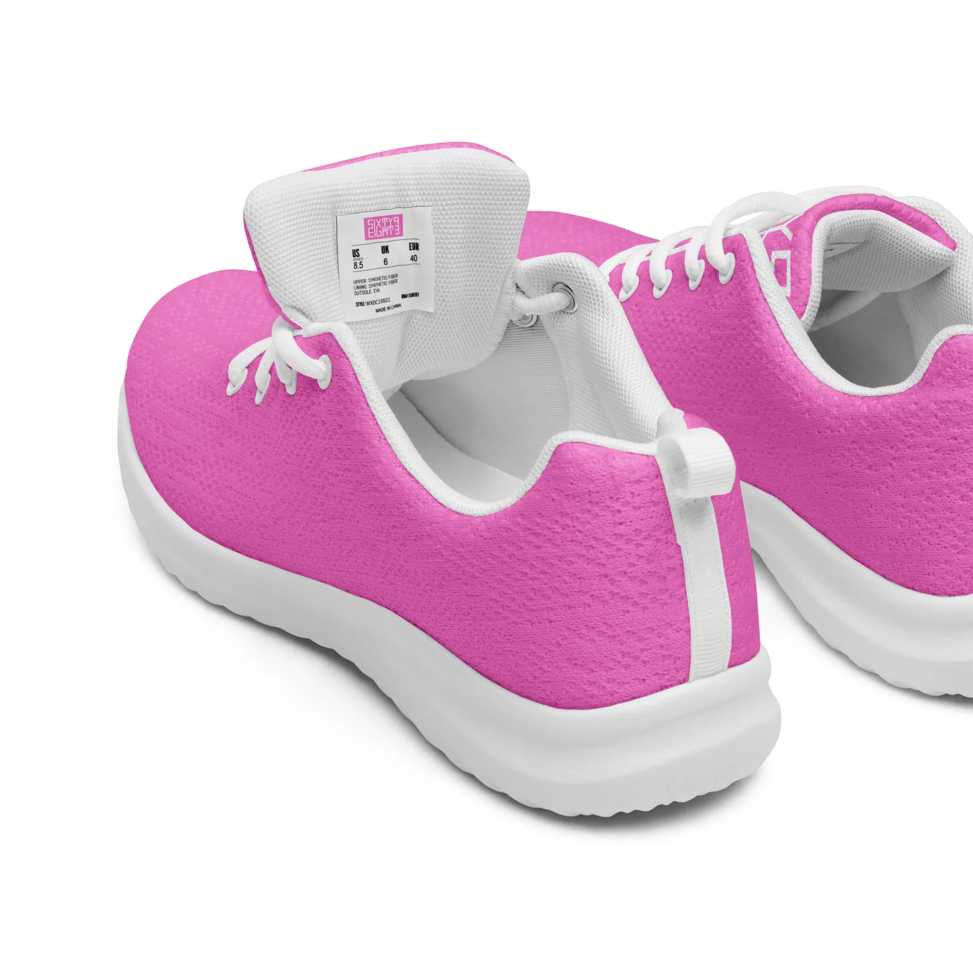 Sixty Eight 93 Logo White Pink Men’s Athletic Shoes