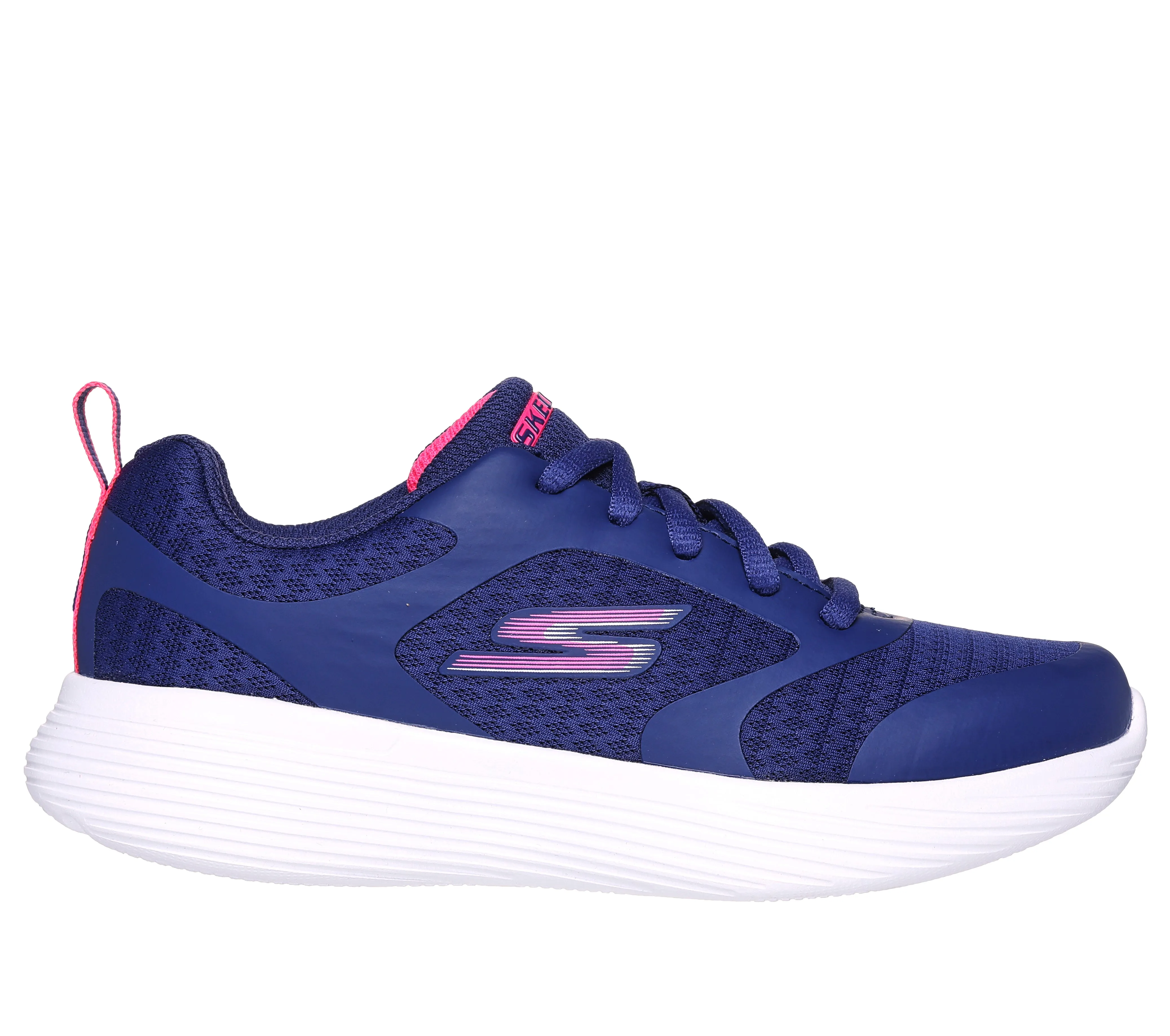 Skechers Go Run 400 Runner Reset Girls Navy Pink Trainer