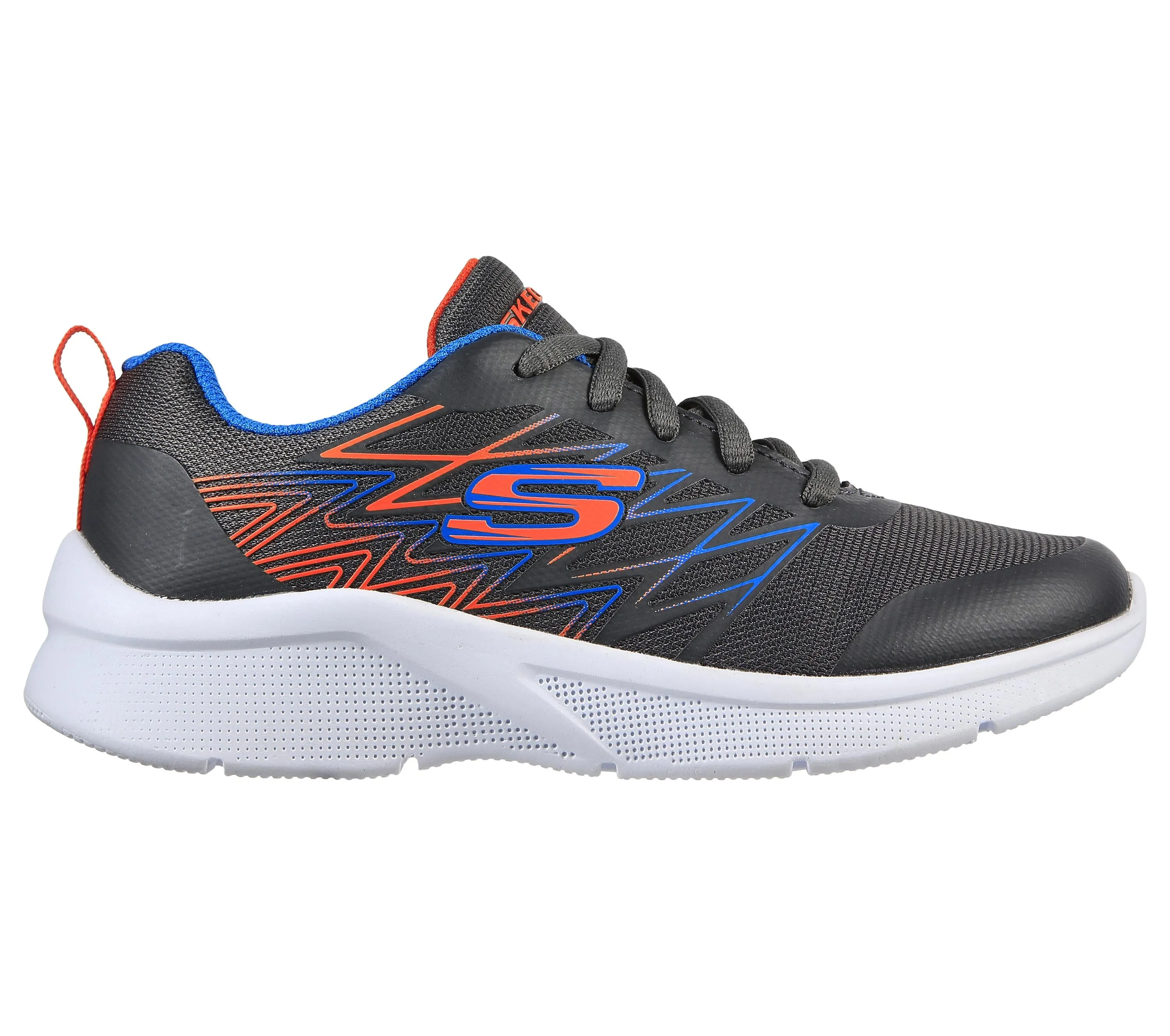 Skechers Microspec Quick Sprint Boys Grey-Blue Trainer