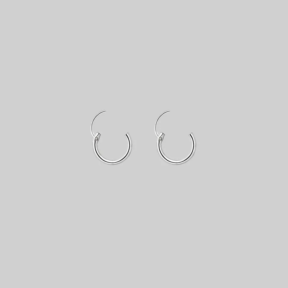 Small Silver Hoops - 8mm