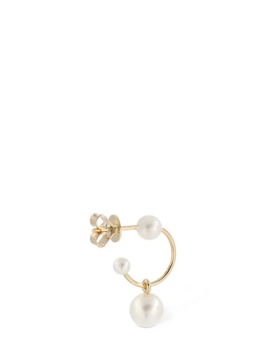 Sophie Bille Brahe   Claudia pearl hoop mono earring 