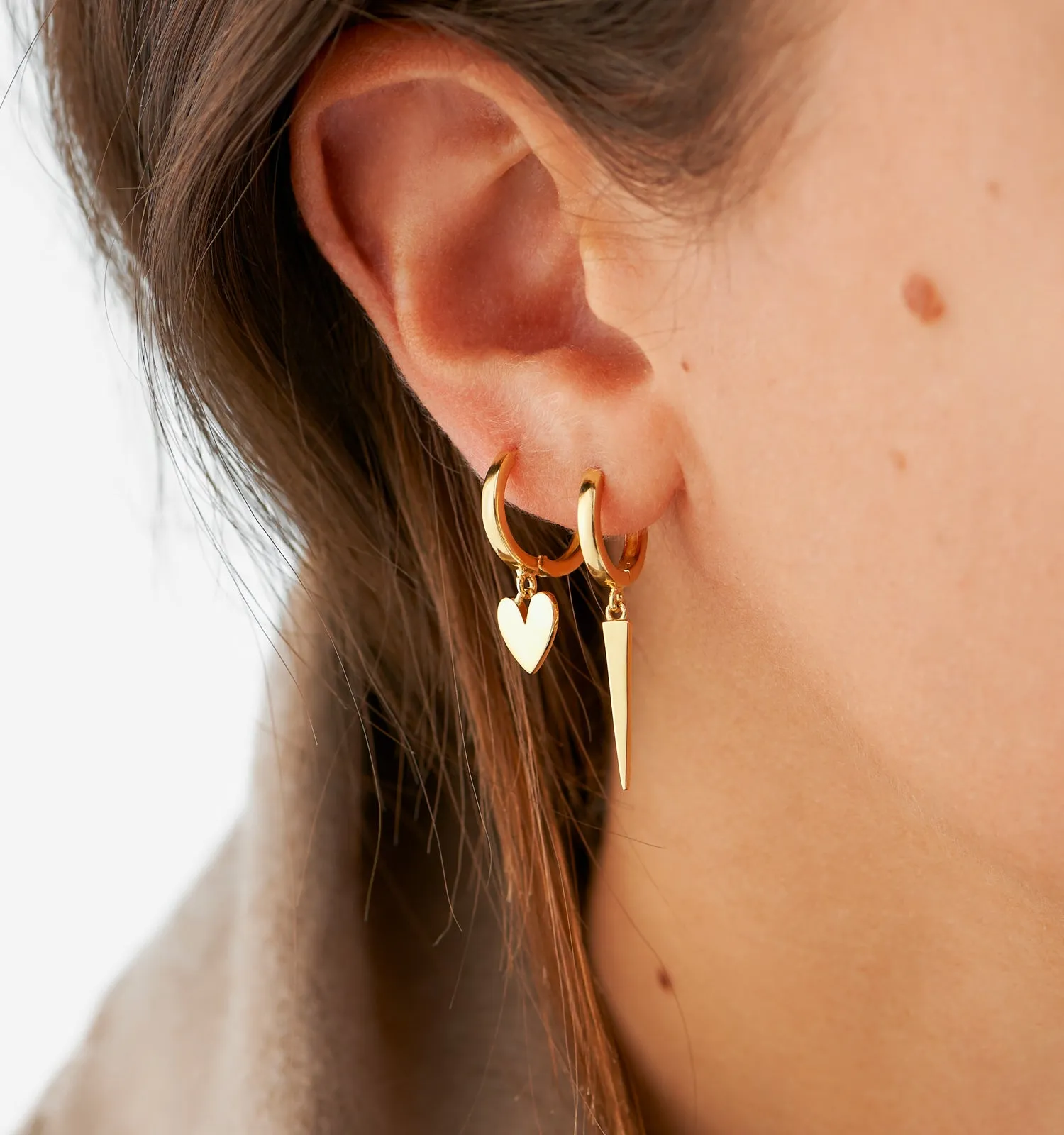 Spike Huggie Earrings