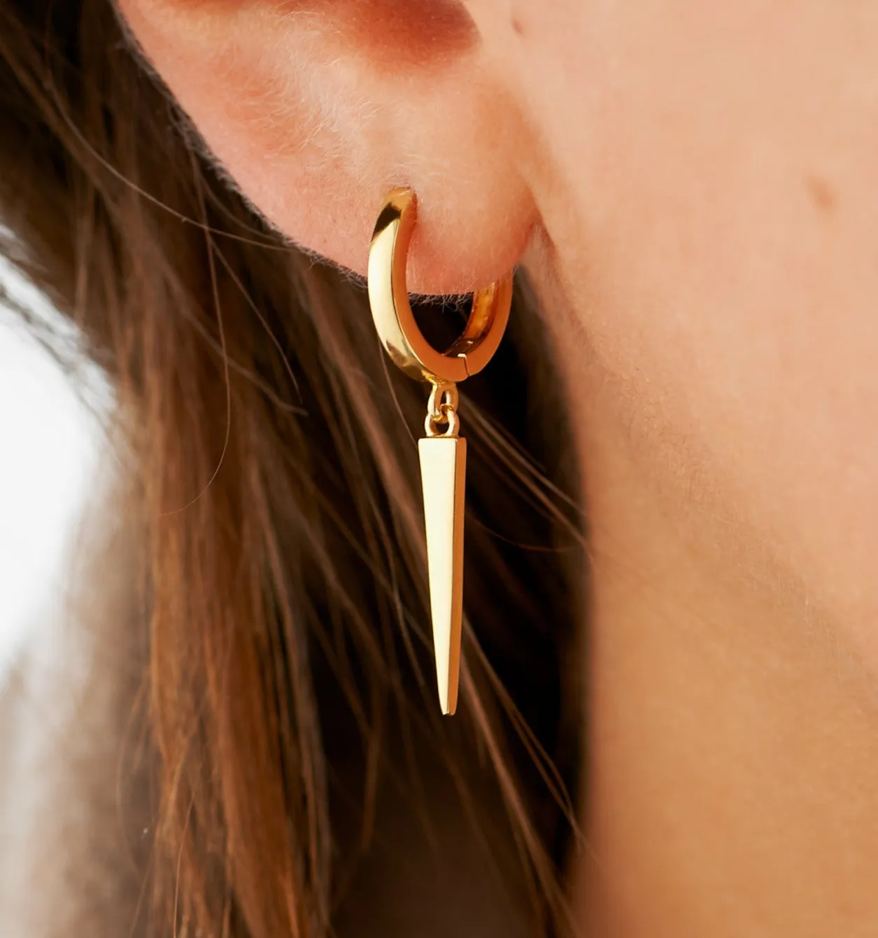 Spike Huggie Earrings