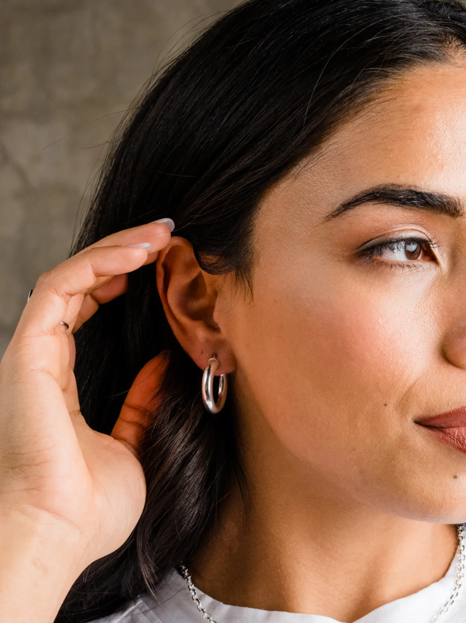 Sterling Silver Air Hoops