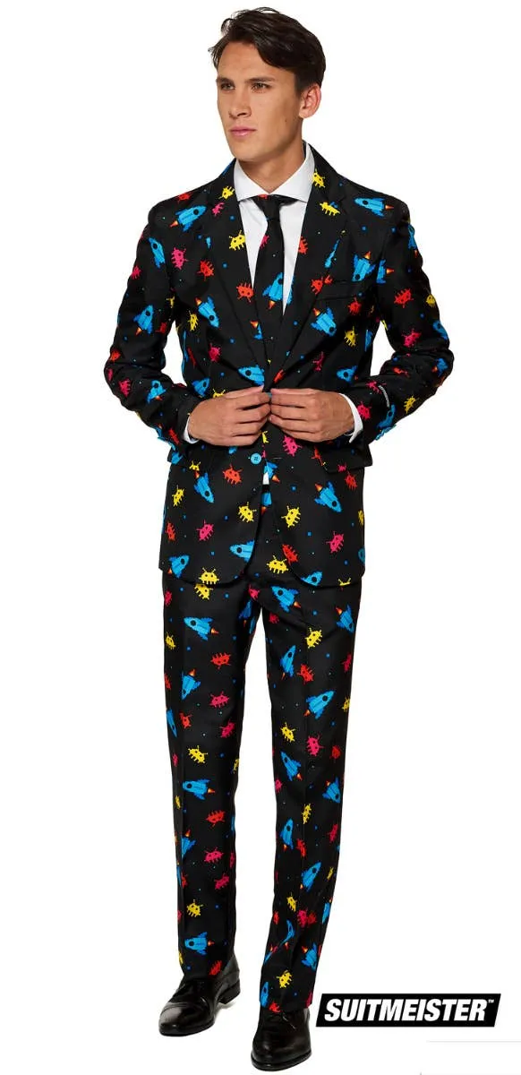 Suitmeister Space Invaders Video Game Mens Novelty Suit