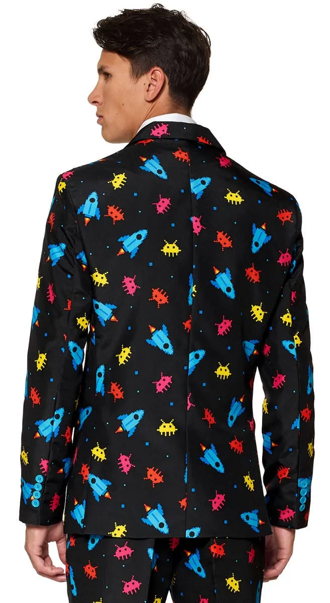 Suitmeister Space Invaders Video Game Mens Novelty Suit