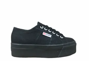 Superga scarpa sneakers da donna con zeppa 2790 S9111LW 996 nero