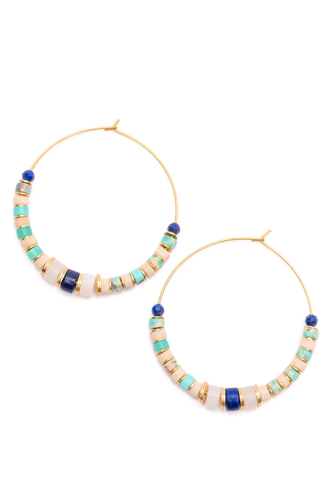 Sweet Stacks Lapis Lazuli Beaded Earrings