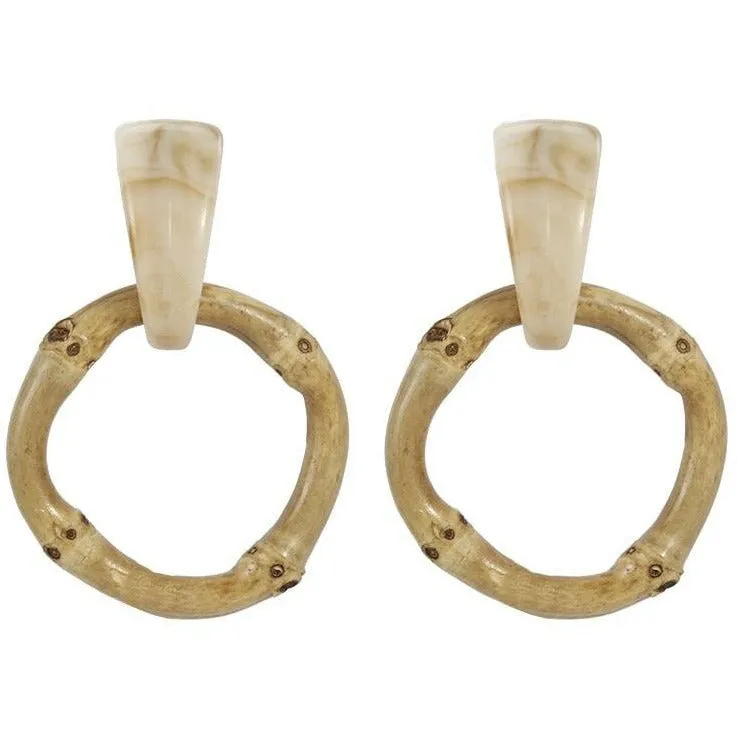 Tiki Bamboo Hoop Earrings