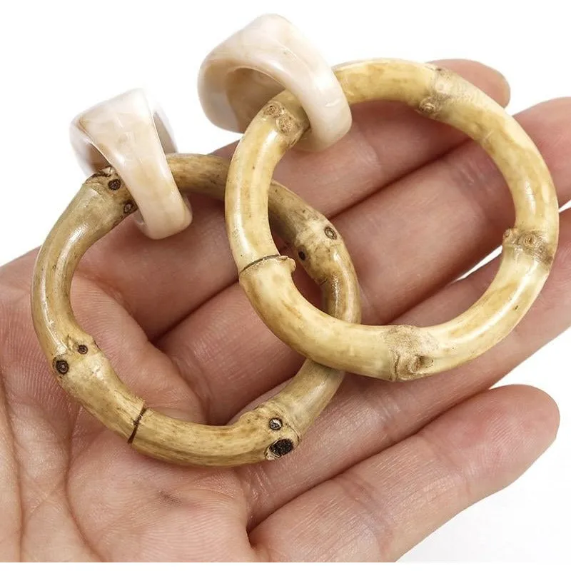 Tiki Bamboo Hoop Earrings