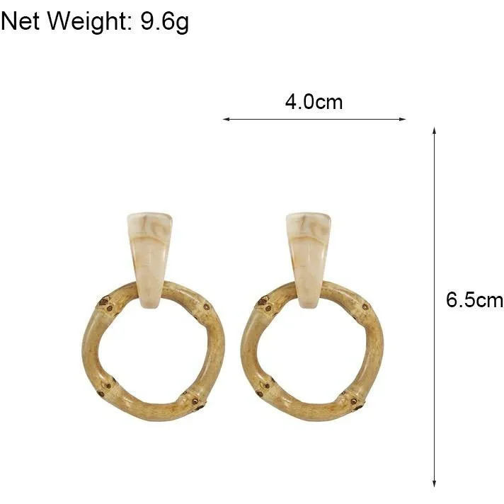 Tiki Bamboo Hoop Earrings