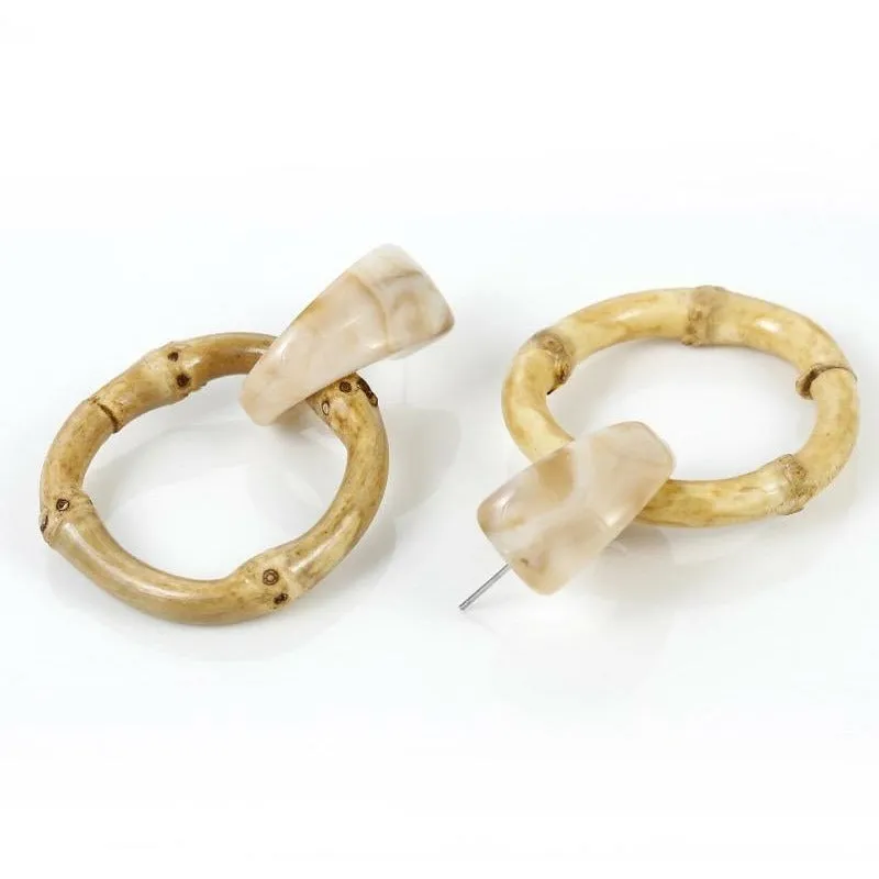 Tiki Bamboo Hoop Earrings