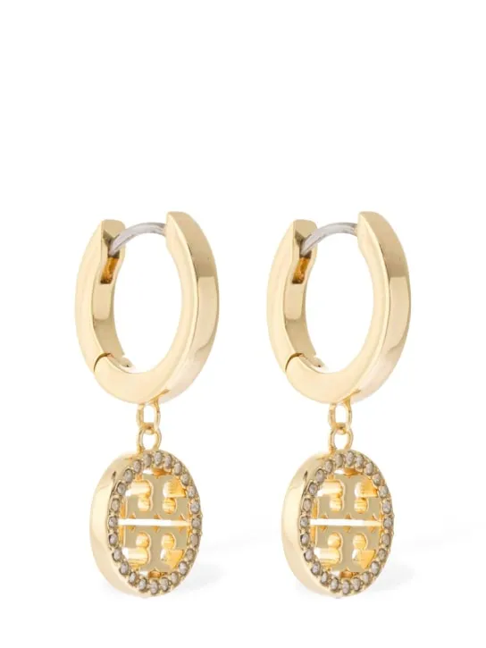 Tory Burch   Miller pavé hoop earrings 