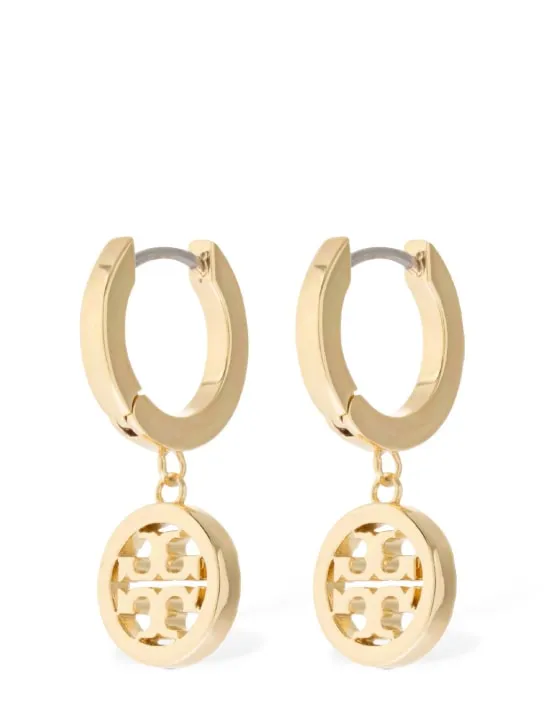 Tory Burch   Miller pavé hoop earrings 