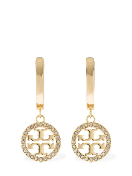 Tory Burch   Miller pavé hoop earrings 