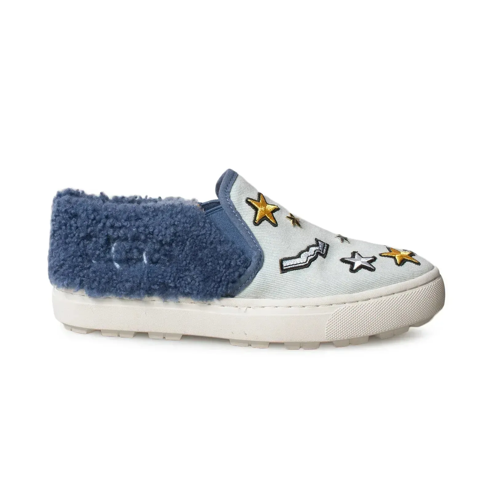 UGG Patch It Slip On Bleach Denim Shoes - Women's